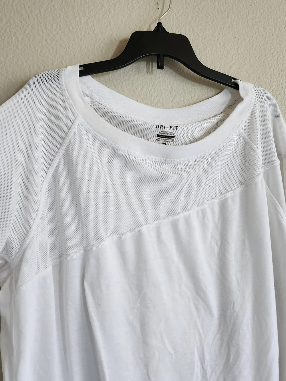 Nike Dri-Fit White Mesh Asymmetrical Pullover Sweatshirt XL